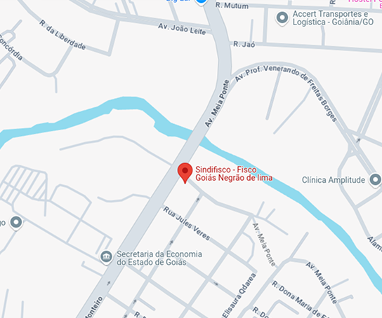 Mapa com endereço do
							Sindifisco Goiás